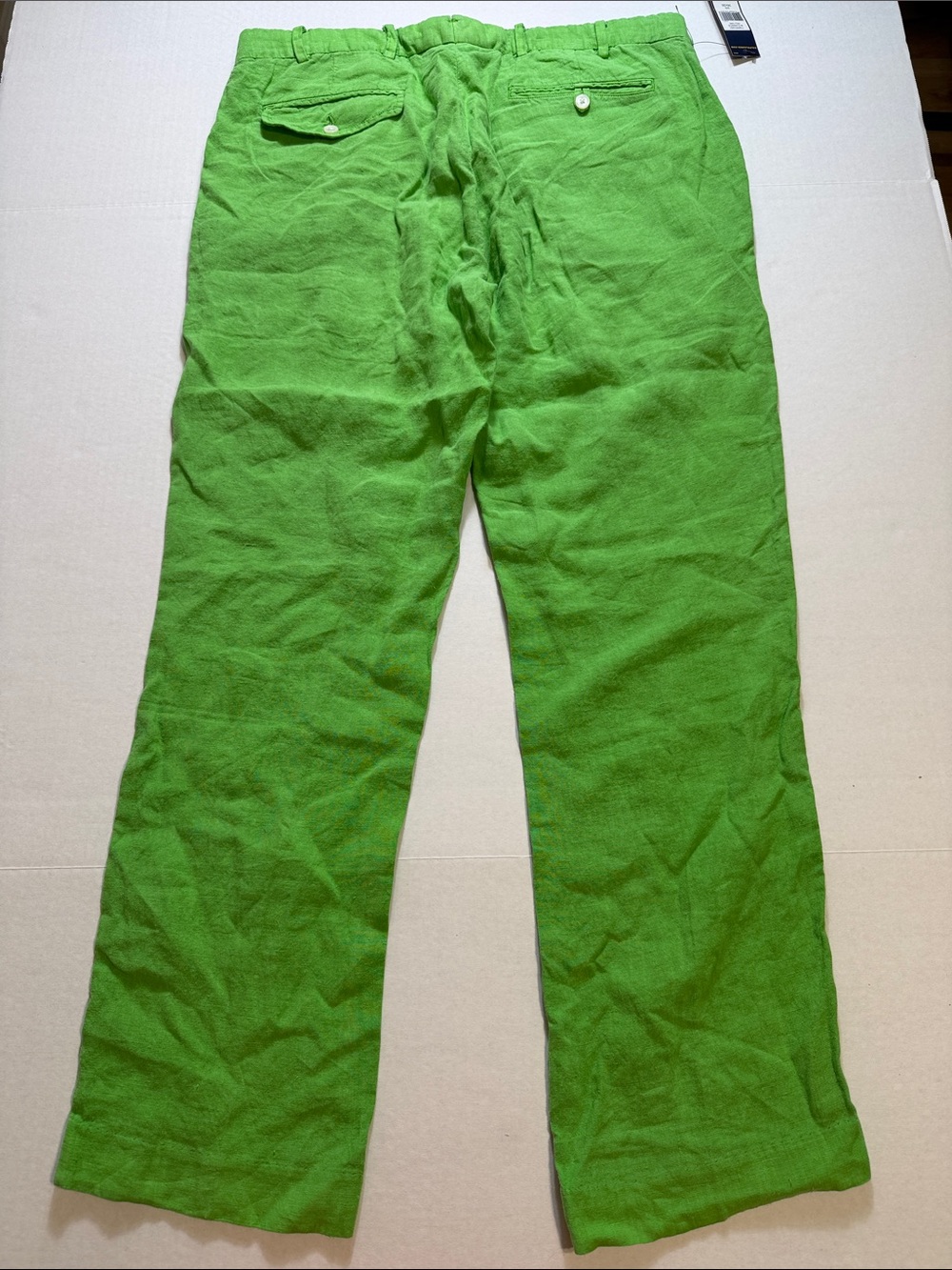 Polo RALPH LAUREN Men's Straight Fit Flat Front Linen Pants - Picture 8 of 10